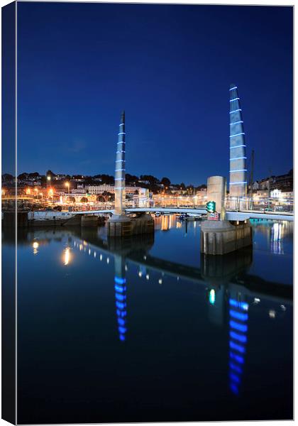 Millennium Bridge in Torquay Canvas Print by Andrew Ray