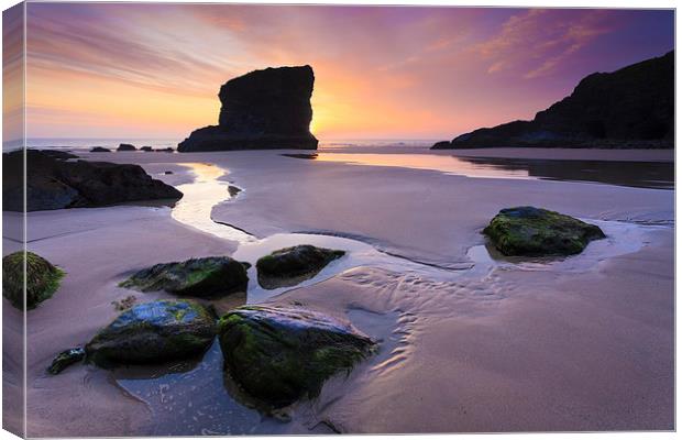 Bedruthan Sunset Canvas Print by Andrew Ray