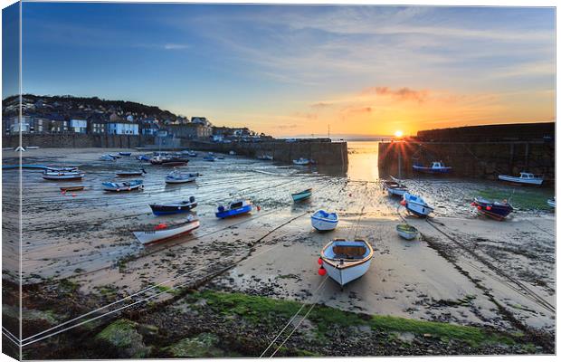 Mousehole Sunrise  Canvas Print by Andrew Ray