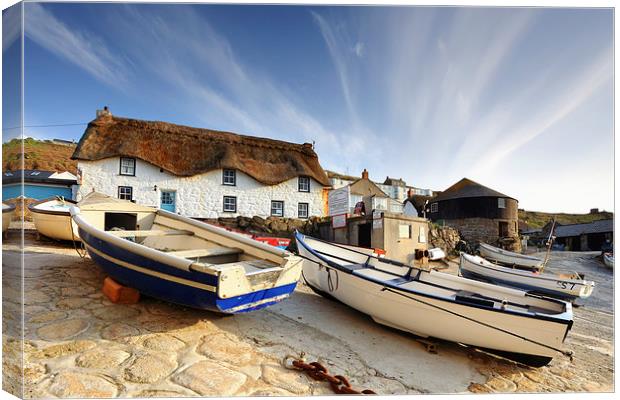 Boats on Slipway (Sennen Cove) Canvas Print by Andrew Ray