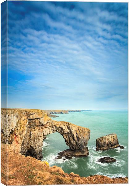The Green Arch of Wales Canvas Print by Andrew Ray