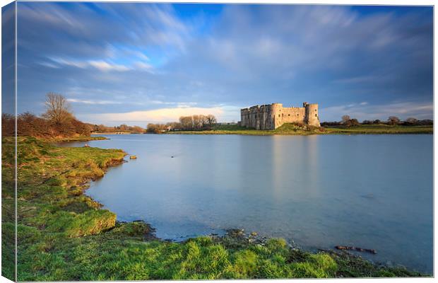 Late Light at Carew Castle Canvas Print by Andrew Ray