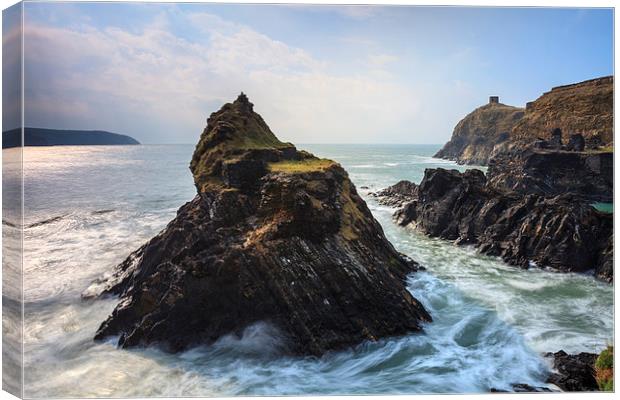 Sea Stack at the Blue Lagoon Canvas Print by Andrew Ray