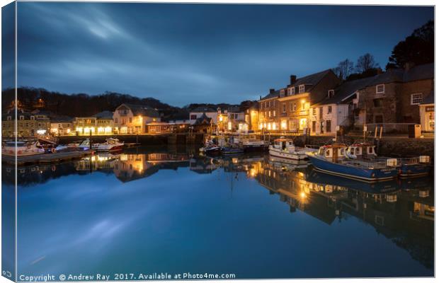Twilight at Padstow Canvas Print by Andrew Ray