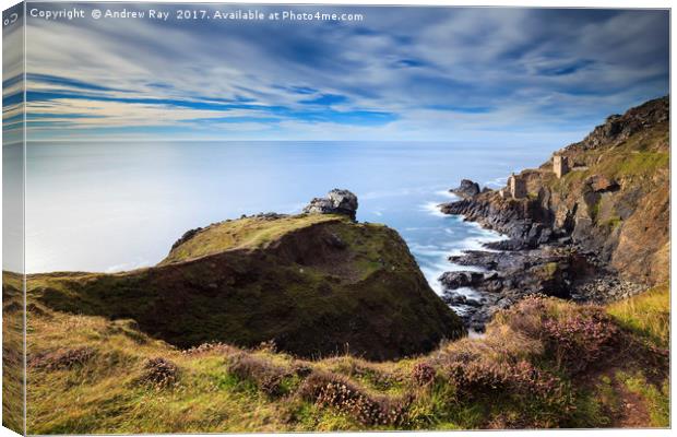Botallack View Canvas Print by Andrew Ray