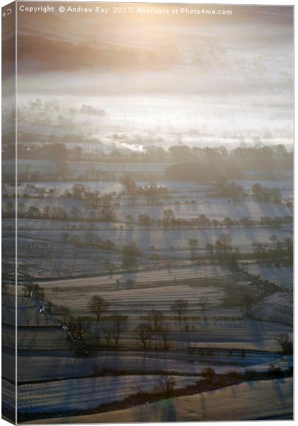 First Light on the Hope Valley Canvas Print by Andrew Ray
