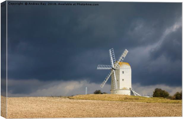 Storm clouds over Ashness Windmill Canvas Print by Andrew Ray