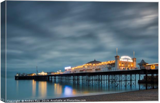 Twilight at Brighton Palace Pier Canvas Print by Andrew Ray