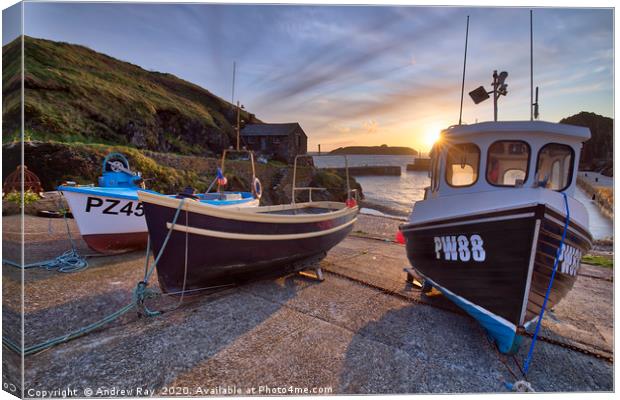 Towards the setting sun (Mullion Canvas Print by Andrew Ray