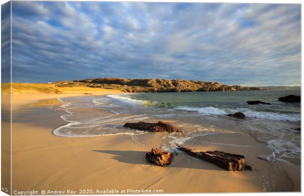 Oldshoremore Beach Canvas Print by Andrew Ray