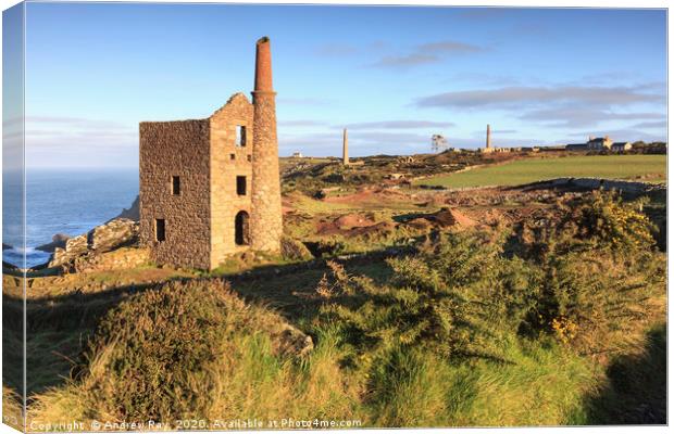 Morning at Wheal Owles Canvas Print by Andrew Ray