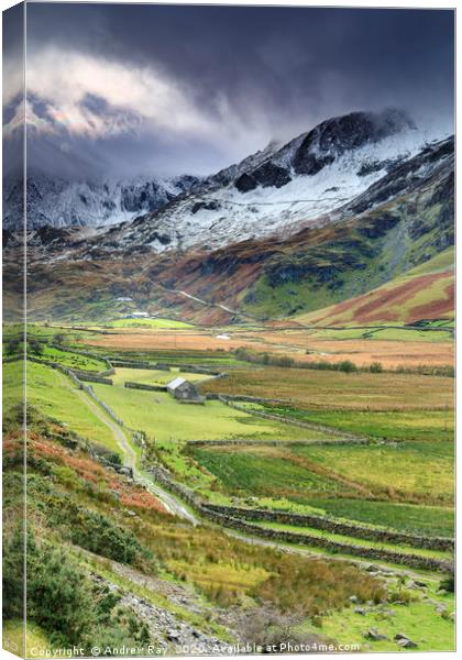 Nant Ffrancon Valley view Canvas Print by Andrew Ray