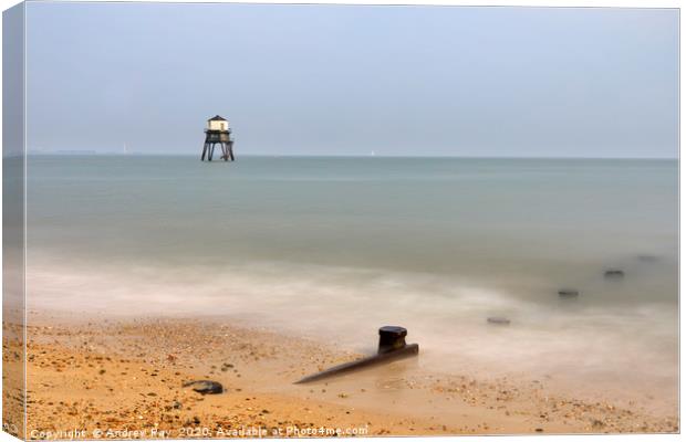 Dovercourt Lighthouse Canvas Print by Andrew Ray