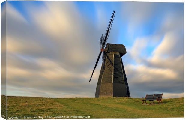 Footpath past Rottingdean Windmill Canvas Print by Andrew Ray