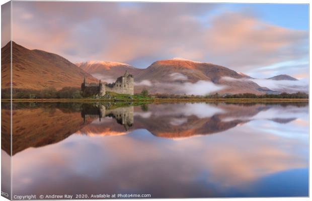 Autumn morning (Loch Awe) Canvas Print by Andrew Ray