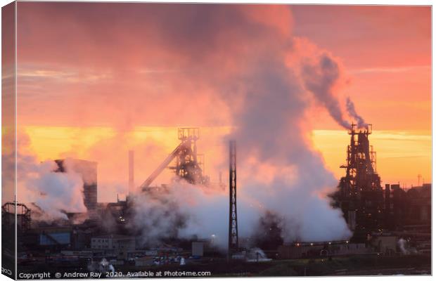 Port Talbot sunset Canvas Print by Andrew Ray