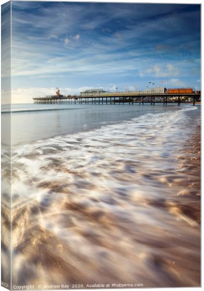 Towards Paignton Pier Canvas Print by Andrew Ray