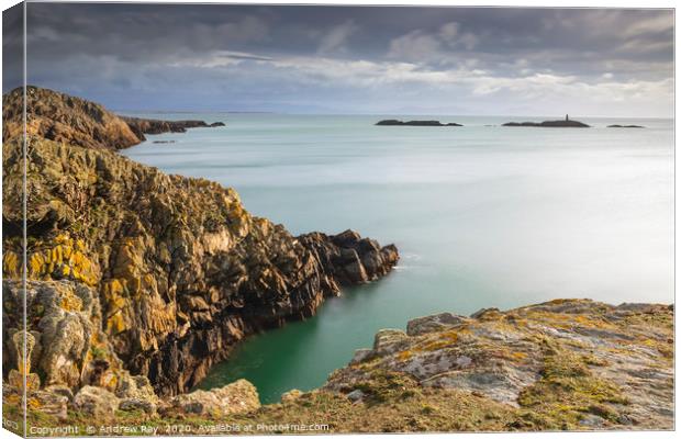 Rhoscolyn Beacon view Canvas Print by Andrew Ray