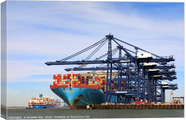 Felixstowe Container Port Canvas Print by Andrew Ray