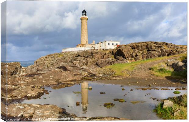 Ardnamurchan Lighthouse reflections Canvas Print by Andrew Ray