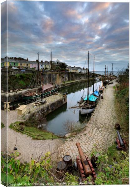 Dock head view (Charlestown) Canvas Print by Andrew Ray