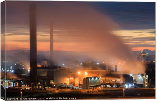 Port Talbot twilight Canvas Print by Andrew Ray
