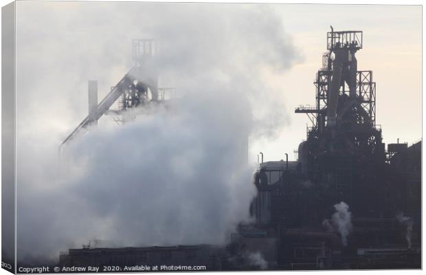 Blast furnace (Port Talbot) Canvas Print by Andrew Ray