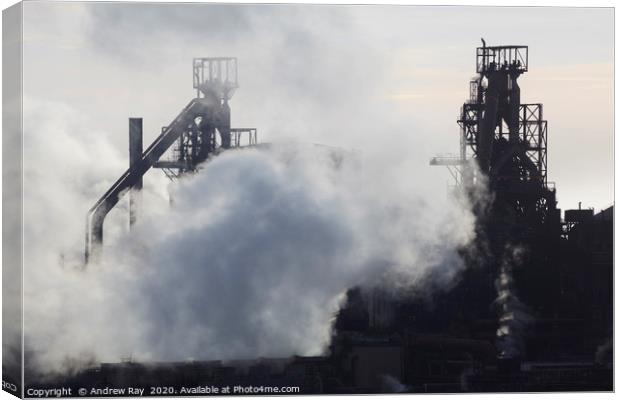 Port Talbot Blast Furnaces Canvas Print by Andrew Ray