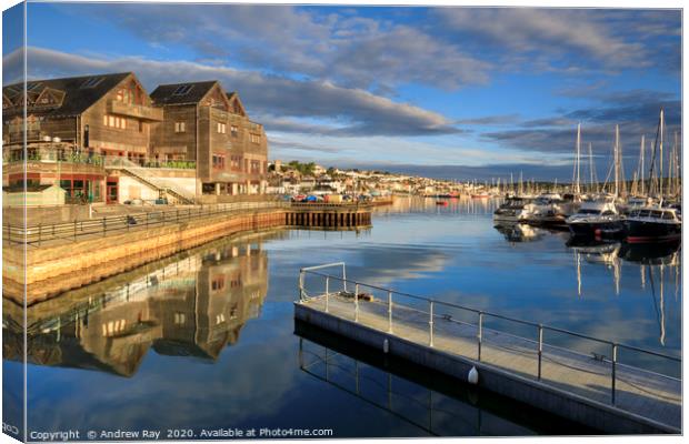 Reflections at Falmouth Canvas Print by Andrew Ray