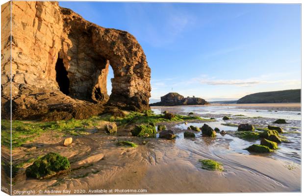 Arch view (Perranporth) Canvas Print by Andrew Ray