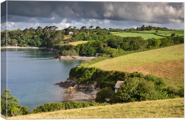 Toll Point view (River Helford) Canvas Print by Andrew Ray