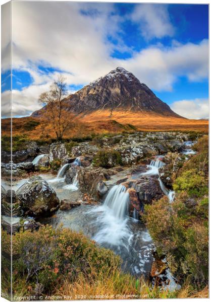 River Coupall Waterfall Canvas Print by Andrew Ray