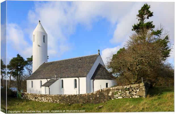 Dervaig Church Canvas Print by Andrew Ray