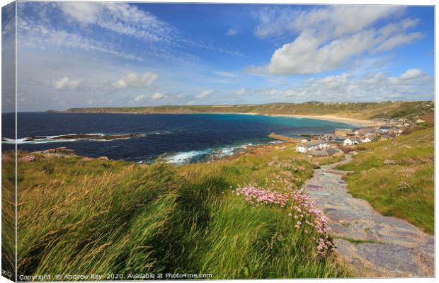 Spring at Sennen Cove Canvas Print by Andrew Ray