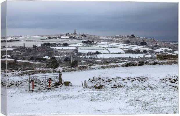 Carn Brea View Canvas Print by Andrew Ray