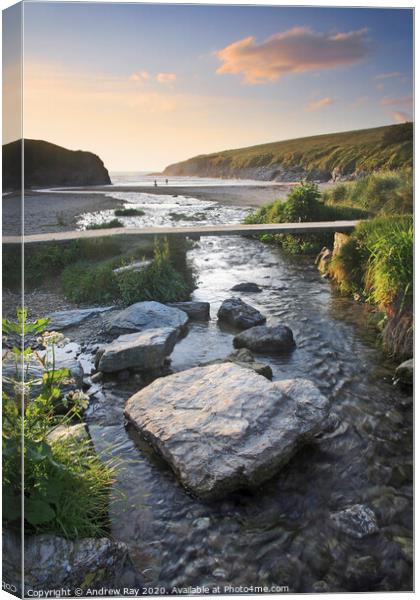 Late light (Porth Joke) Canvas Print by Andrew Ray