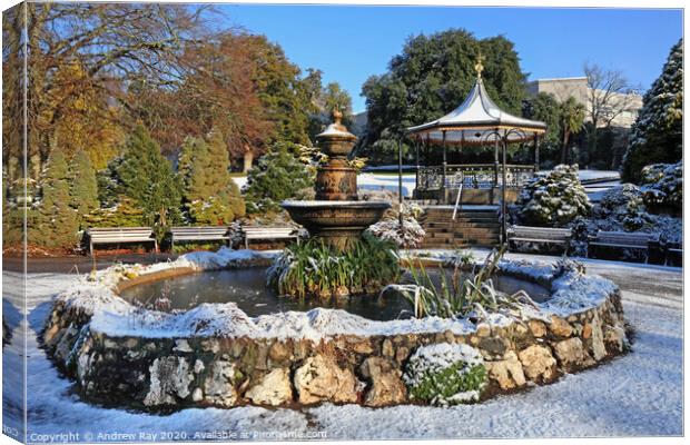 Winter at Victoria Gardens (Truro) Canvas Print by Andrew Ray