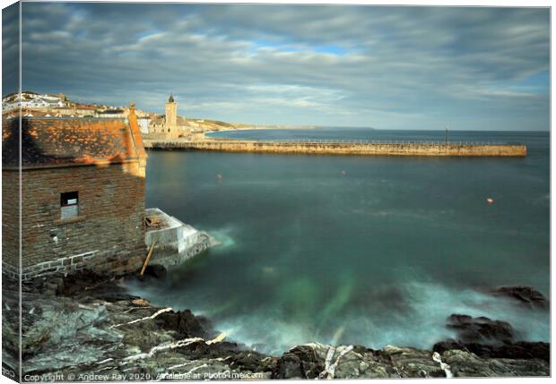 Porthleven Coast Canvas Print by Andrew Ray