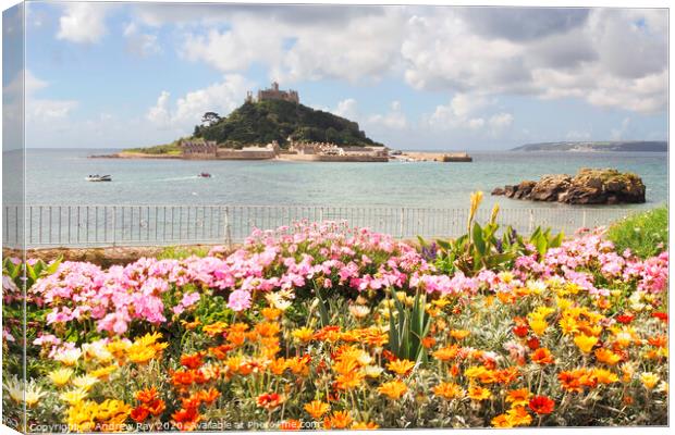Floral Display St Michael's Mount Canvas Print by Andrew Ray