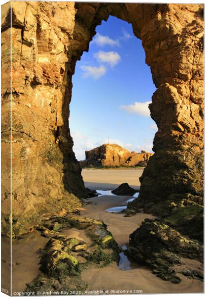 The Arch (Perranporth) Canvas Print by Andrew Ray