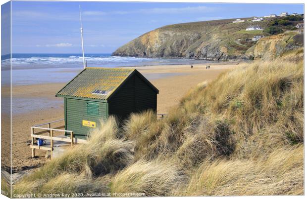 Mawgan Porth Canvas Print by Andrew Ray