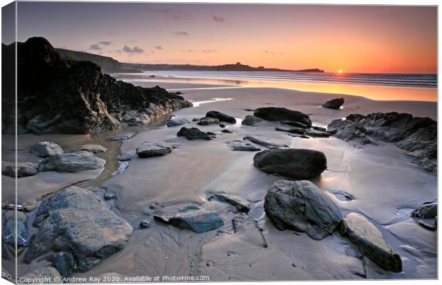 Lusty Glaze (Newquay) Canvas Print by Andrew Ray