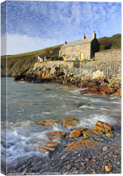 Quay Cottage (Port Quin) Canvas Print by Andrew Ray