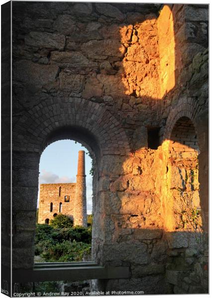 Mine Stacks (Great Flat Load) Canvas Print by Andrew Ray