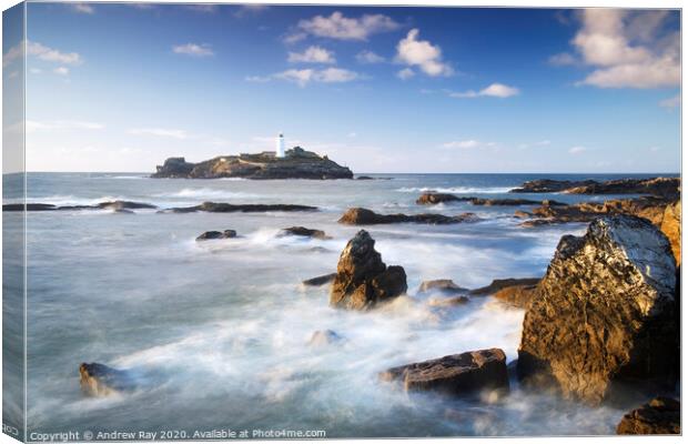 Towards Godrevy Canvas Print by Andrew Ray
