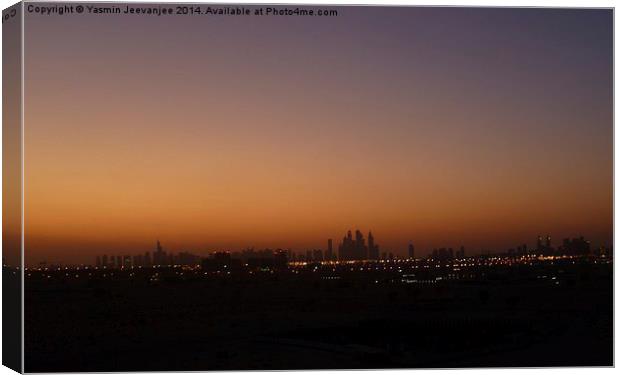  Dubai skyline Canvas Print by Yasmin Jeevanjee