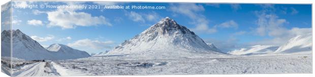 Buachaille Etive Mor in Winter Canvas Print by Howard Kennedy