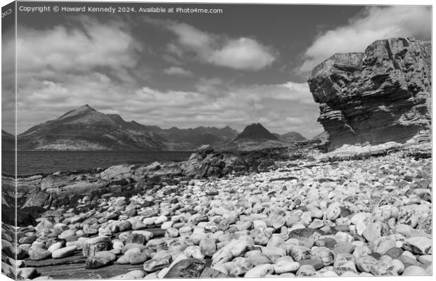 The Cuillins from Elgol, Isle of Skye, Scotland Canvas Print by Howard Kennedy