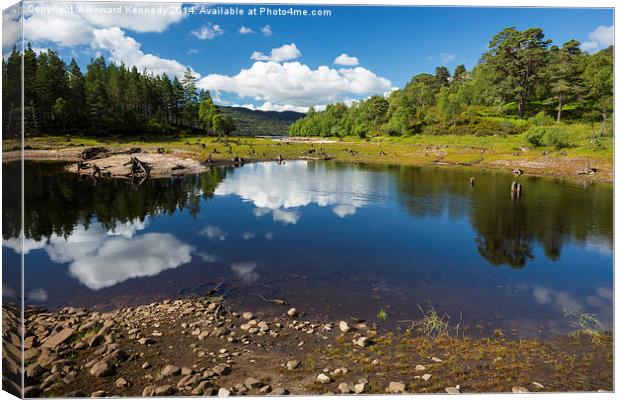 Reflections in Glen Affric Canvas Print by Howard Kennedy