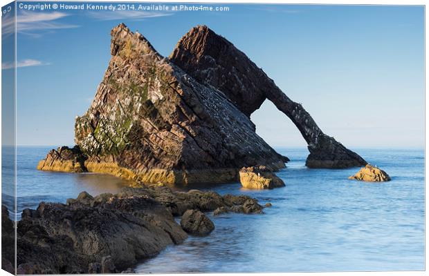  Evening light on Bow Fiddle Rock Canvas Print by Howard Kennedy